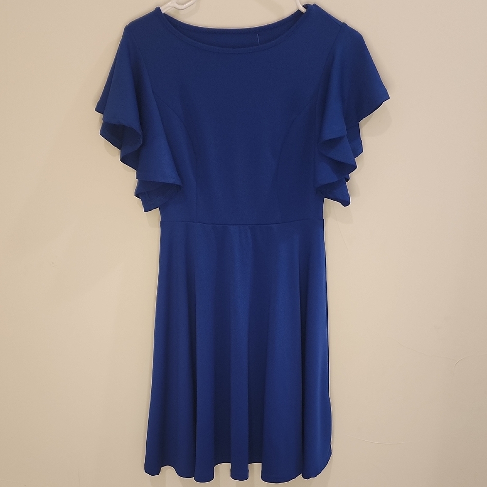 Elegant Blue Women's Dress
